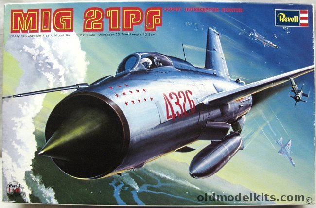 Revell 1/32 Mig-21 PF Japan Issue, H267 plastic model kit